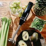 Rankinis daugiafunkcis trintuvas su plieniniais ašmenimis, šluotele ir smulkintuvu