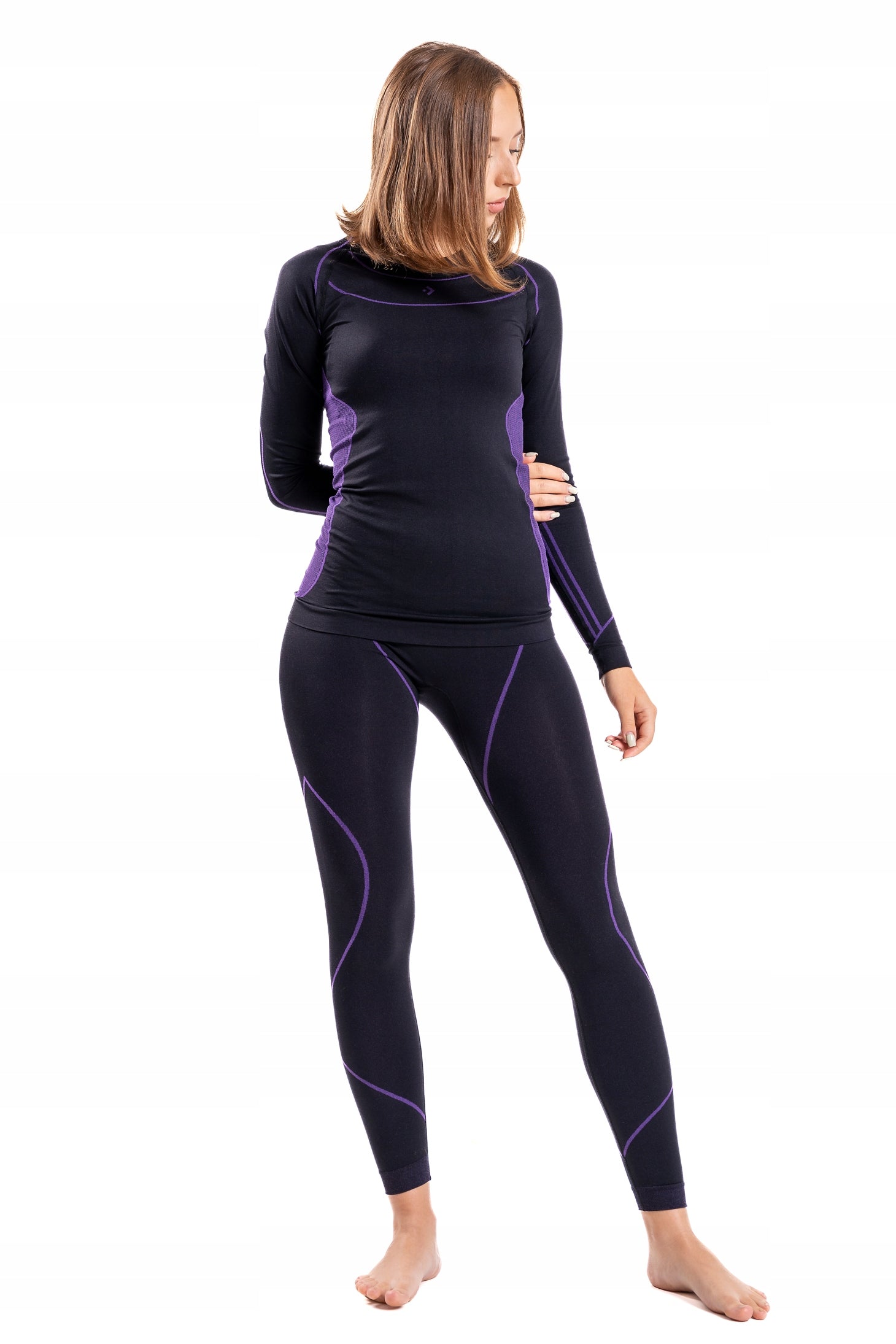 Termoaktyviniai moteriški marškiniai, šilta apranga, besiūliai termo apatiniai drabužiai, XL dydis, MORAJ