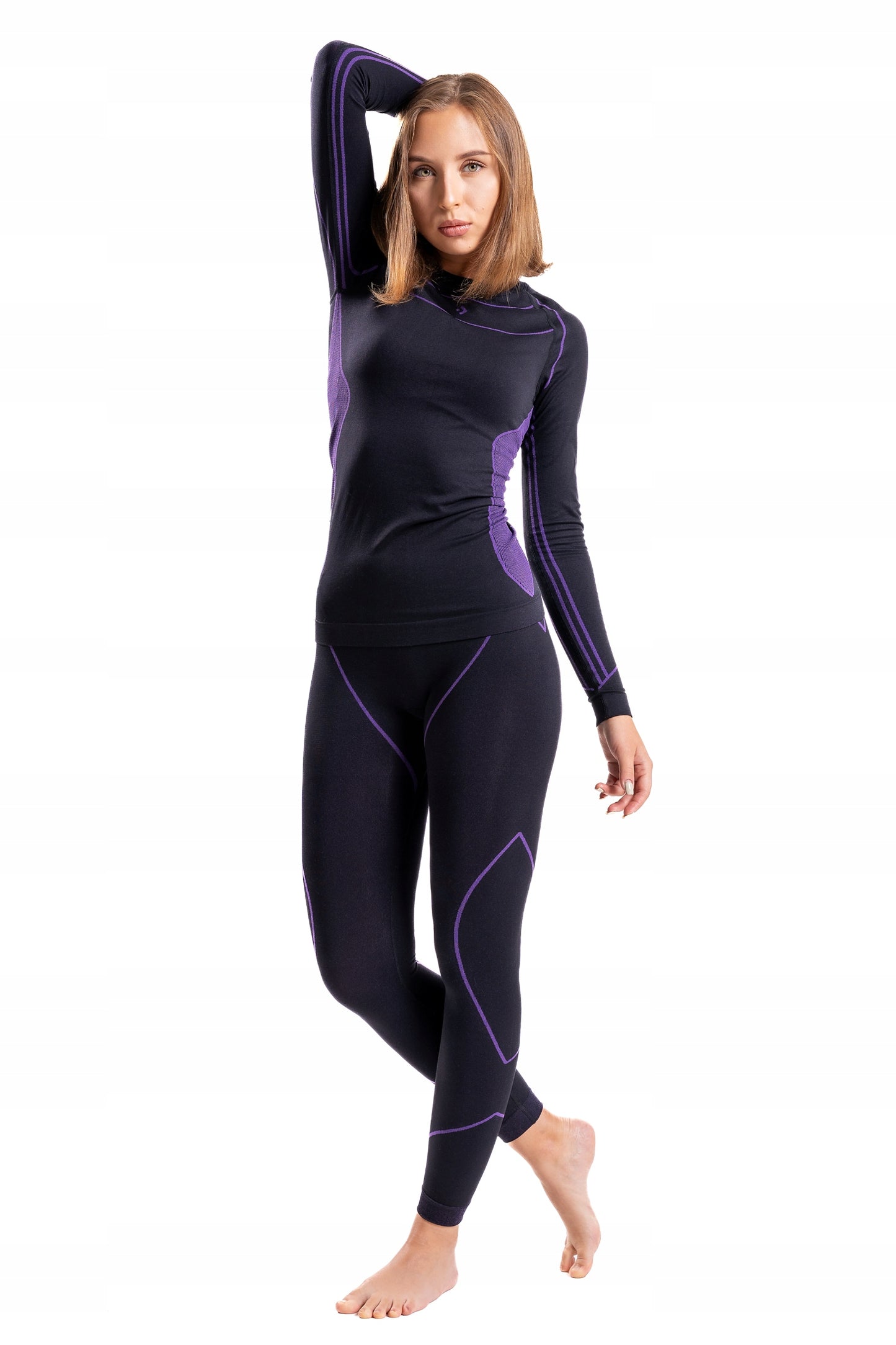 Termoaktyviniai moteriški marškiniai, šilta apranga, besiūliai termo apatiniai drabužiai, XL dydis, MORAJ