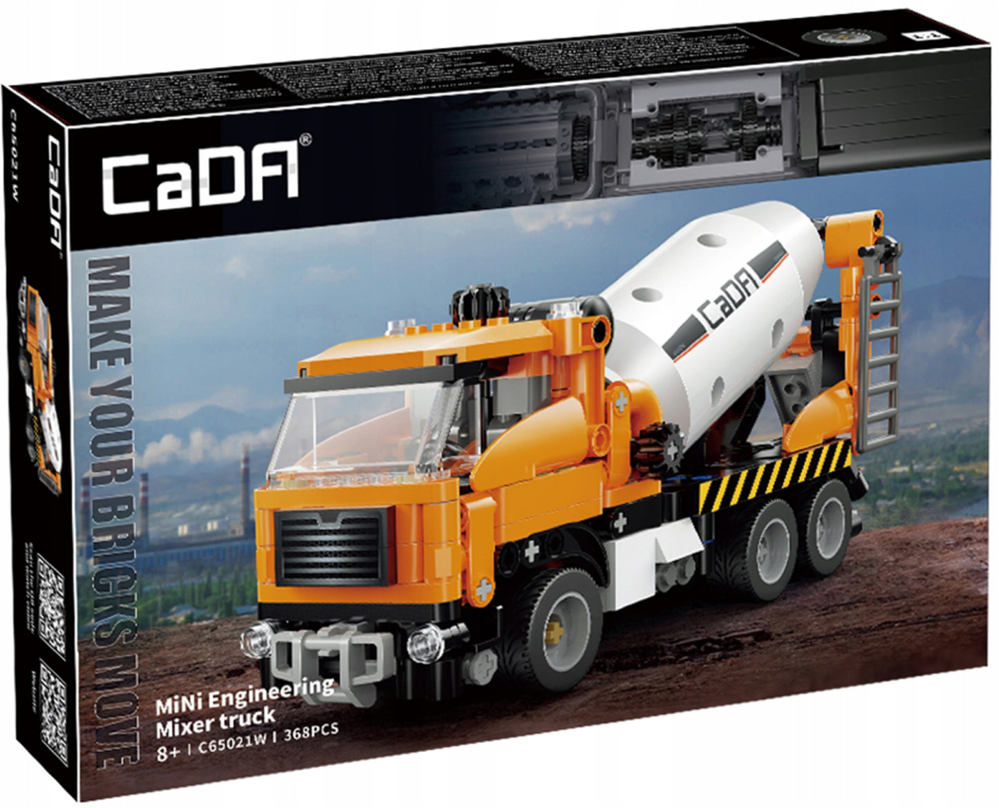 CADA Betono maišyklė Statybinė transporto priemonė 368 elementai C65021W