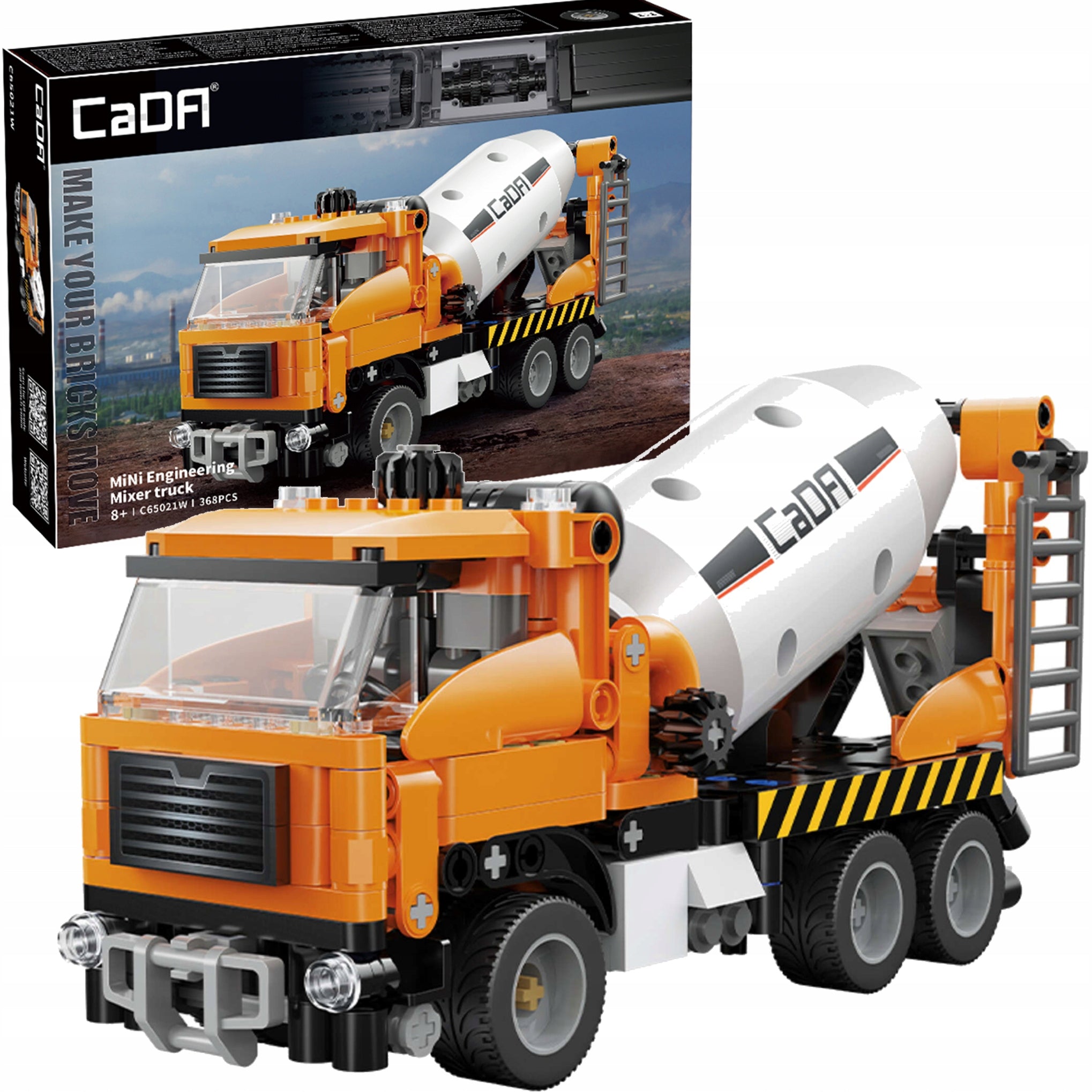 CADA Betono maišyklė Statybinė transporto priemonė 368 elementai C65021W