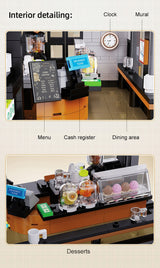 CaDA Kavinė CADABUCKS COFFEE HOUSE LED 768 det. Dovanai + LED rinkinys