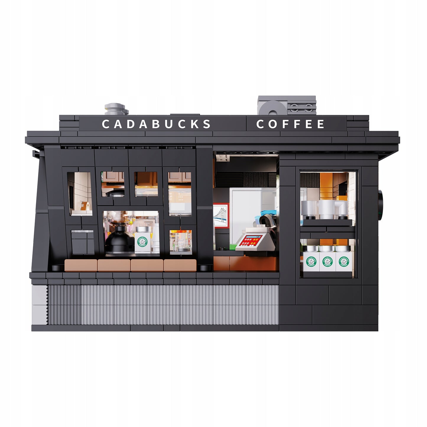 CaDA Kavinė CADABUCKS COFFEE HOUSE LED 768 det. Dovanai + LED rinkinys