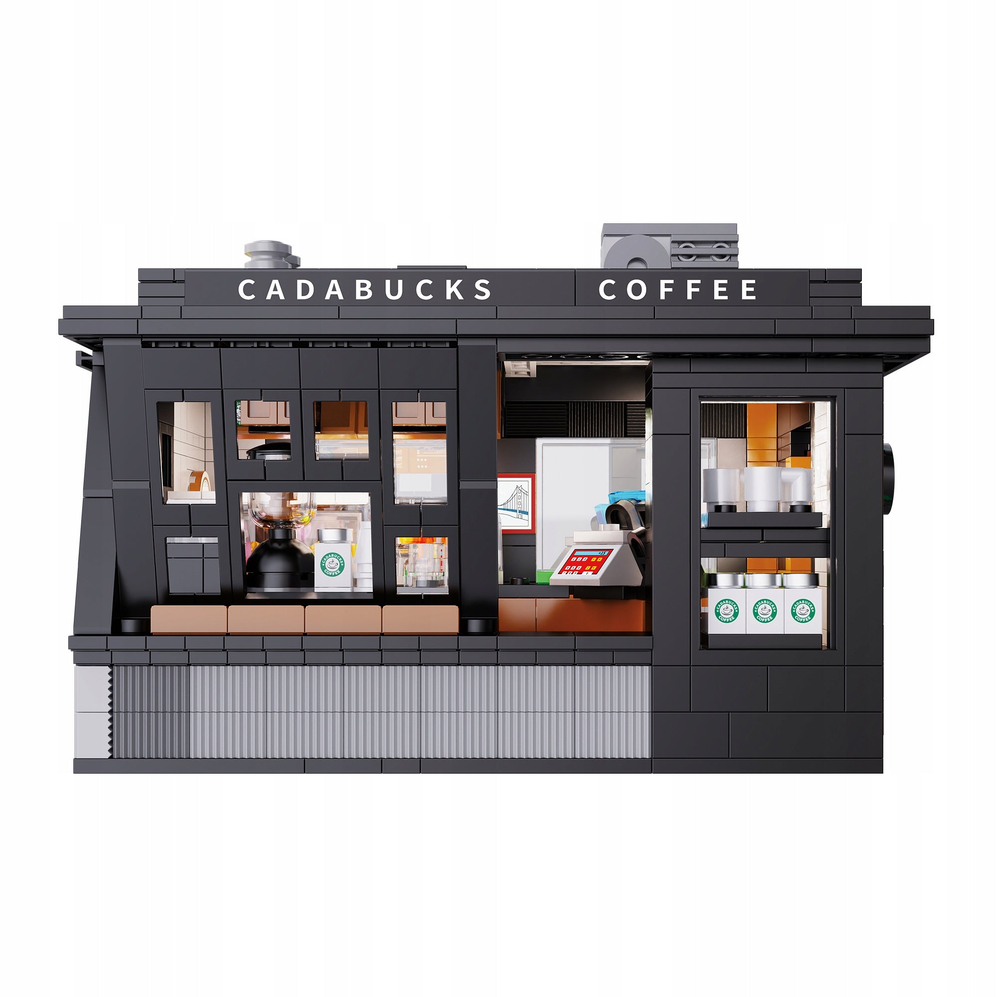 CaDA Kavinė CADABUCKS COFFEE HOUSE LED 768 det. Dovanai + LED rinkinys