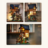 CADA Konstrukcinės kaladėlės 4in1 Keturi metų laikai, Didelis namelis ant medžio su LED, 1155 detalės