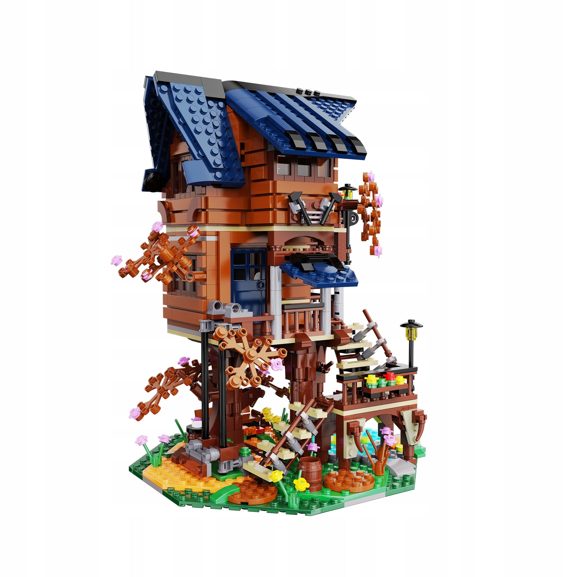 CADA Konstrukcinės kaladėlės 4in1 Keturi metų laikai, Didelis namelis ant medžio su LED, 1155 detalės