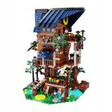 CADA Konstrukcinės kaladėlės 4in1 Keturi metų laikai, Didelis namelis ant medžio su LED, 1155 detalės