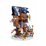 CADA Konstrukcinės kaladėlės 4in1 Keturi metų laikai, Didelis namelis ant medžio su LED, 1155 detalės