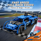 CADA Kaladėlės Sportinis lenktyninis automobilis SHADOW Atgal traukiama pavara 380 EL