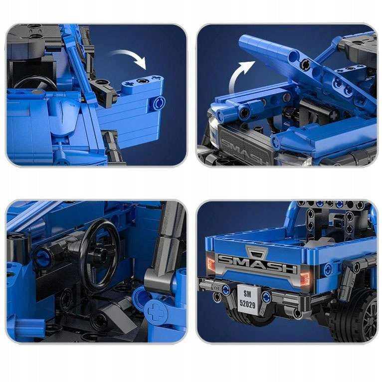 CADA STATYBINIAI BLOKELIAI VISUREIGIS AUTOMOBILIS OFF-ROADER SU ATGAL TRAUKIAMU VARIKLIU 390 EL.