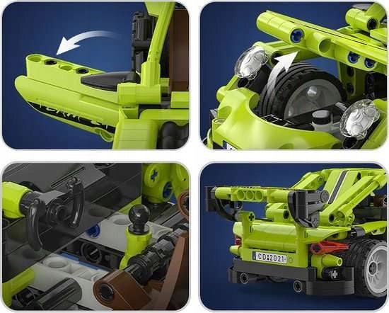 CaDA konstruktorius lenktyninis automobilis, atgalinės eigos, 387 detalės