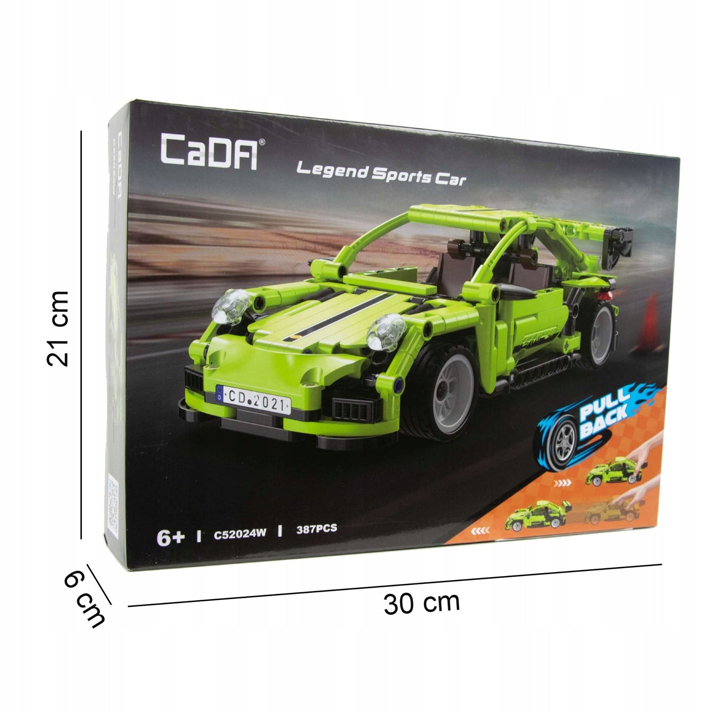 CaDA konstruktorius lenktyninis automobilis, atgalinės eigos, 387 detalės