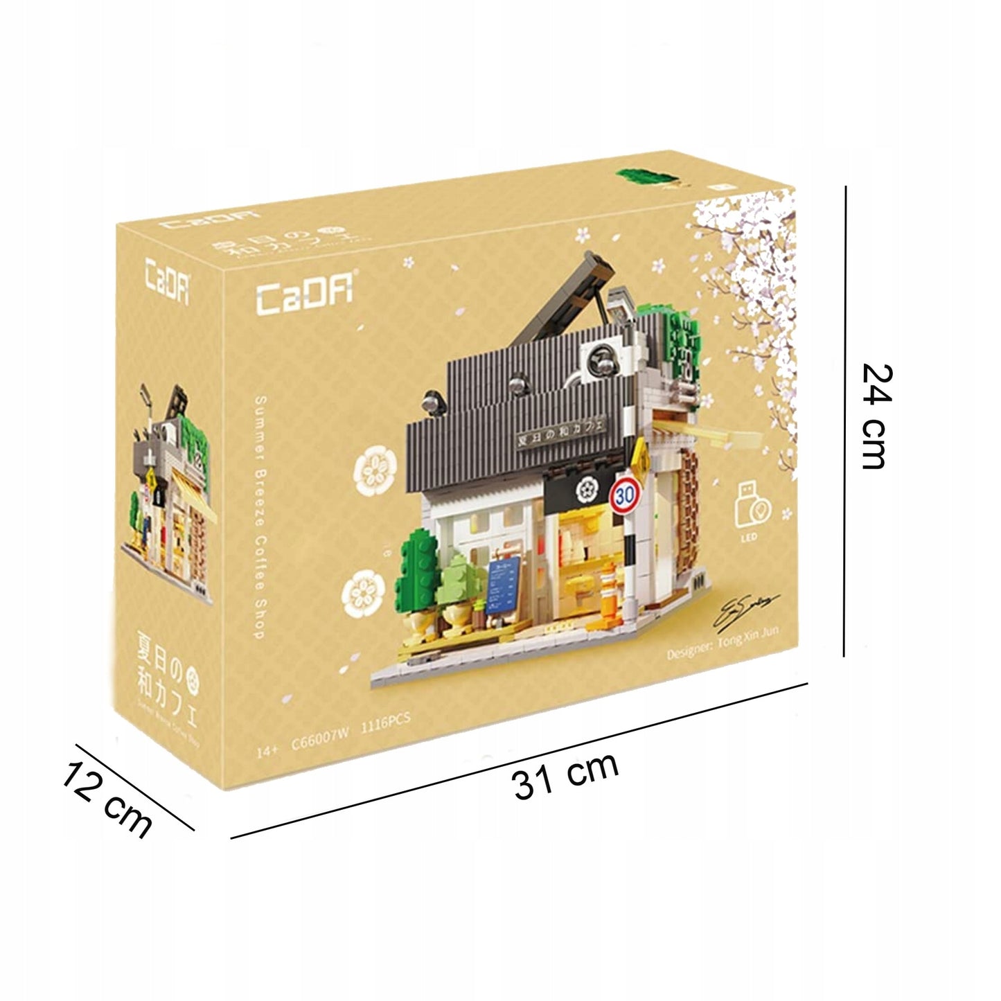 CADA Statybinių kaladėlių rinkinys Japonijos vasaros kavinė "Summer Breeze" Japonijos serija 1116 det.