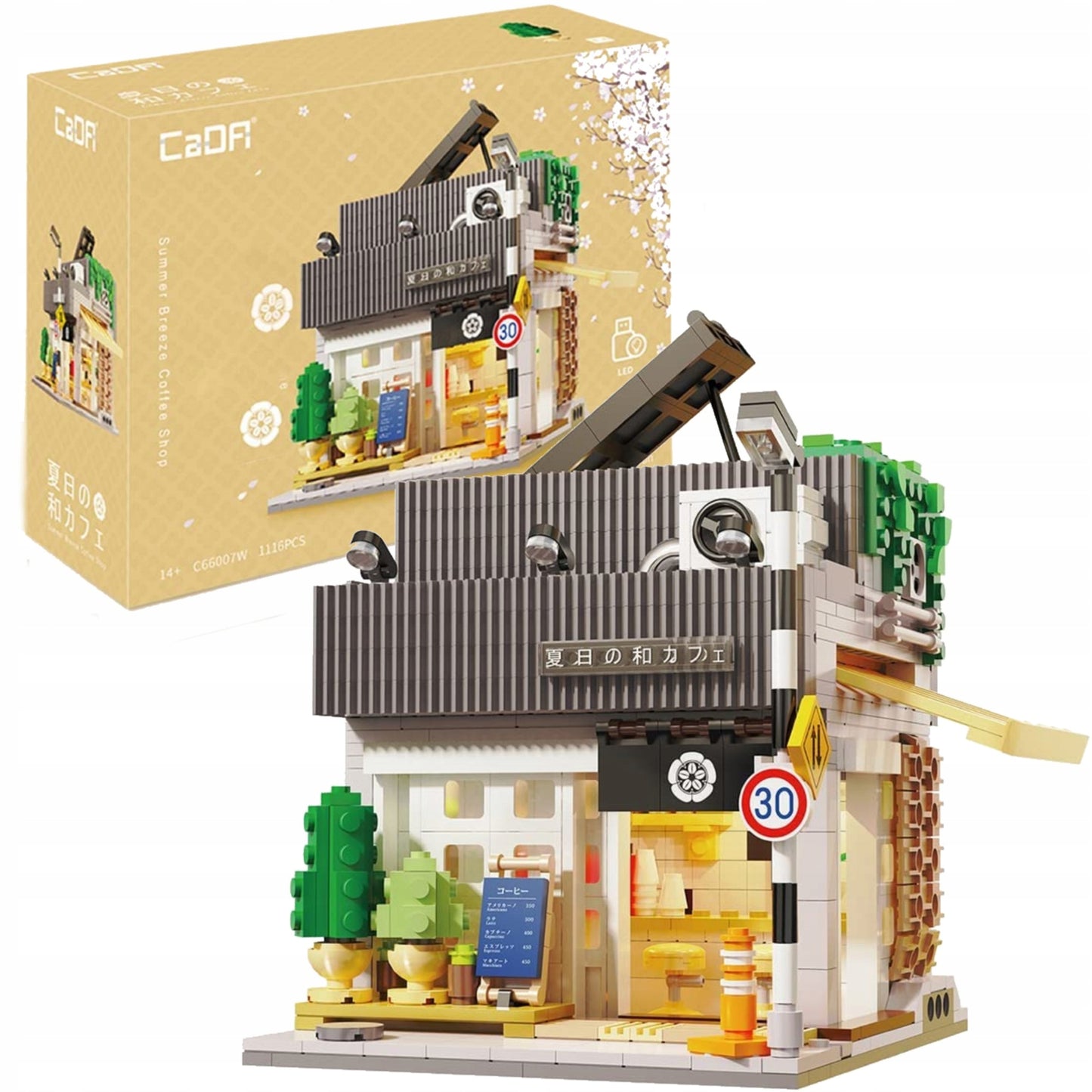 CADA Statybinių kaladėlių rinkinys Japonijos vasaros kavinė "Summer Breeze" Japonijos serija 1116 det.