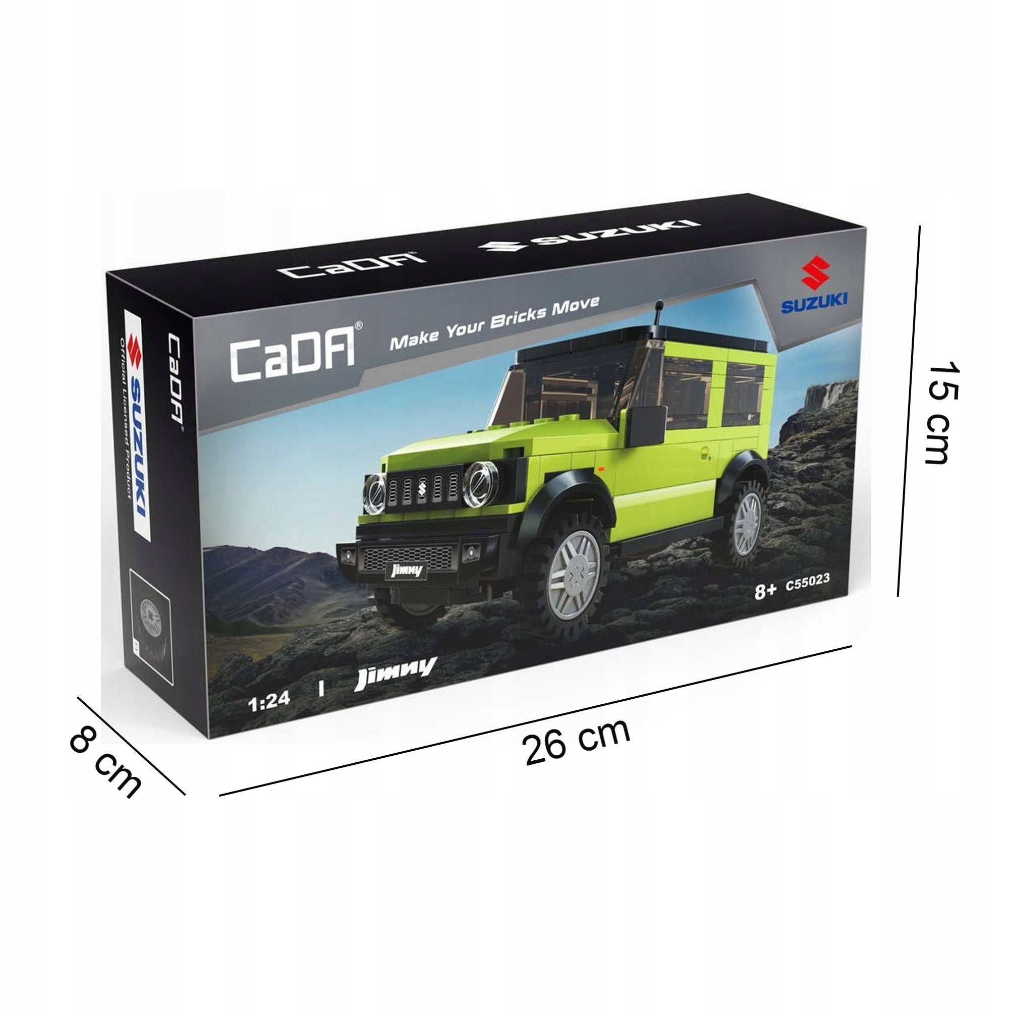 CaDA Konstrukciniai blokeliai - Automobilio modelis SUZUKI JIMNY 1:24, 192 el.