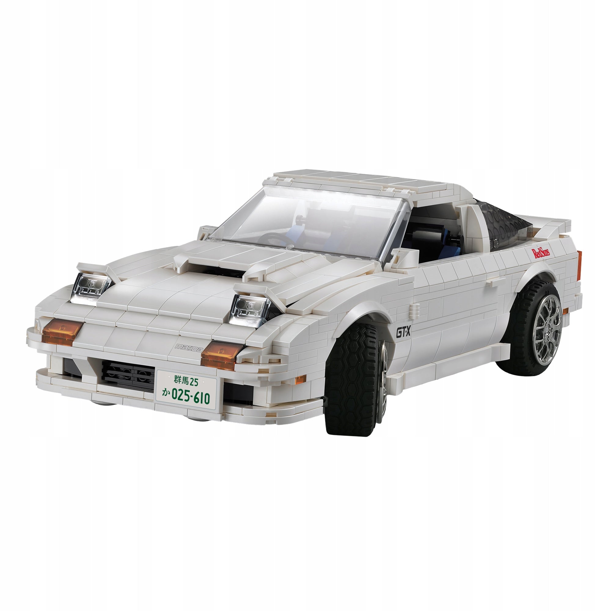 CADA konstrukcinių blokelių sportinis automobilis MAZDA RX-7 MANGA INITIAL-D, 1552 el.