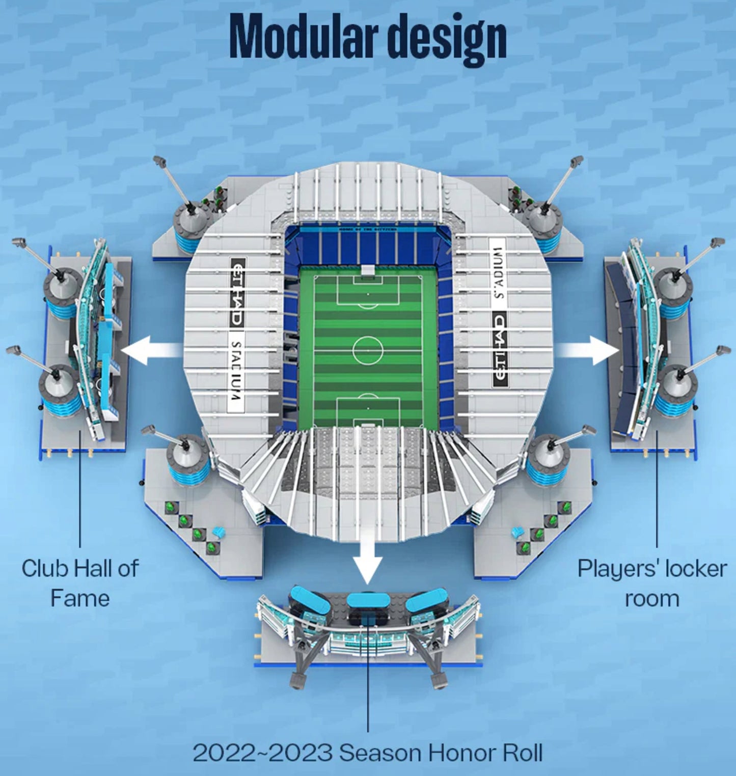 CADA STATYBINIAI BLOKAI ETIHAD STADIUM MANCHESTER CITY 4473 EL. C66022W
