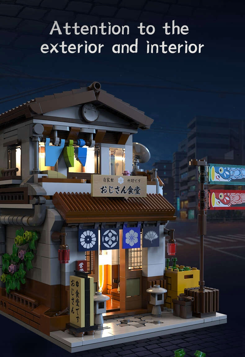 CADA Konstrukciniai blokeliai Japonų restoranas 861 detalės + LED