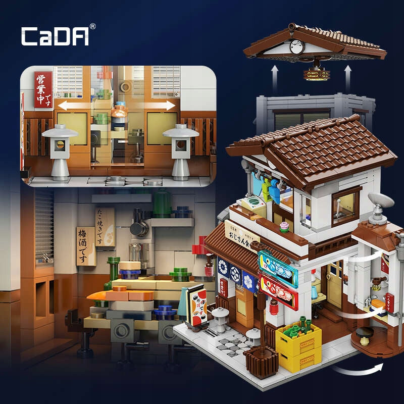 CADA Konstrukciniai blokeliai Japonų restoranas 861 detalės + LED