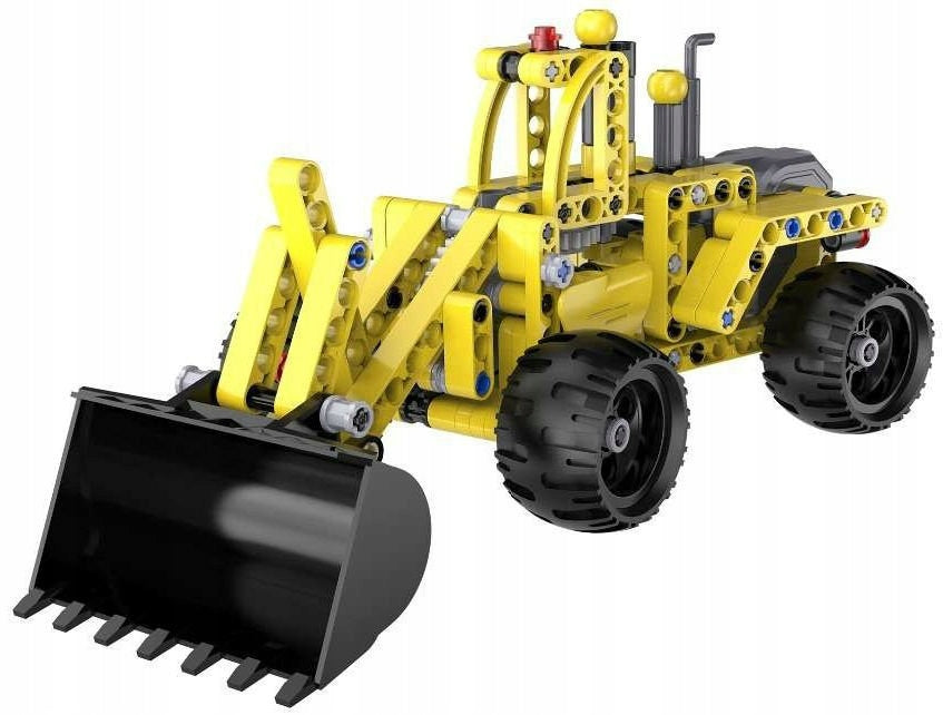 CADA Statybiniai blokeliai: Krautuvas-buldozeris su atgalinės eigos mechanizmu, 213 elementų