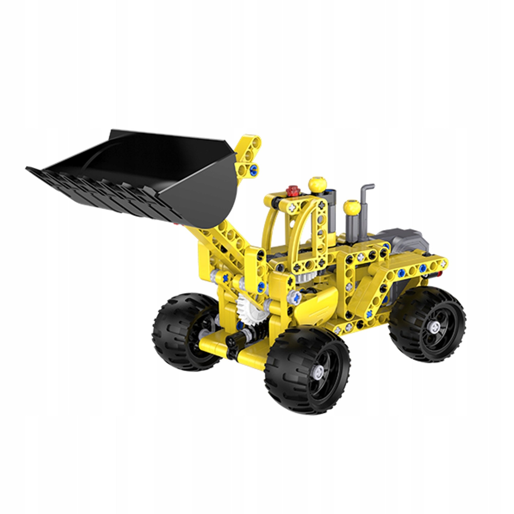 CADA Statybiniai blokeliai: Krautuvas-buldozeris su atgalinės eigos mechanizmu, 213 elementų