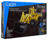 CADA Statybiniai blokeliai: Krautuvas-buldozeris su atgalinės eigos mechanizmu, 213 elementų