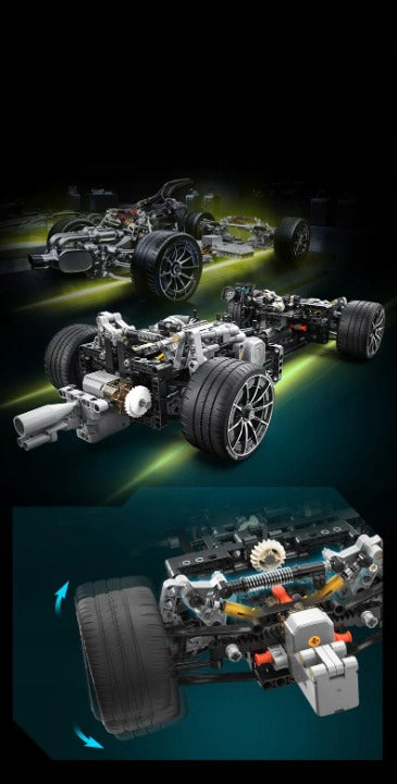 CADA Konstruktorius MERCEDES AMG ONE sportinis automobilis 3295 detalės su RC valdymu +LED