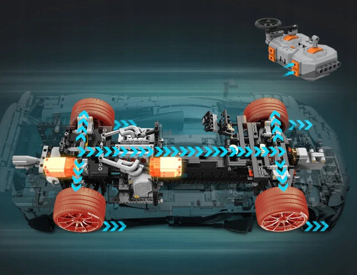CADA Konstruktorius MERCEDES AMG ONE sportinis automobilis 3295 detalės su RC valdymu +LED