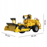 CADA KONSTRUKCINIAI BLOKELIAI STATYBINIS TRANSPORTO MODELIS 2 IN 1 KROVĖJAS BULDOZERIS STUMTUVAS 693 ELEMENTAI