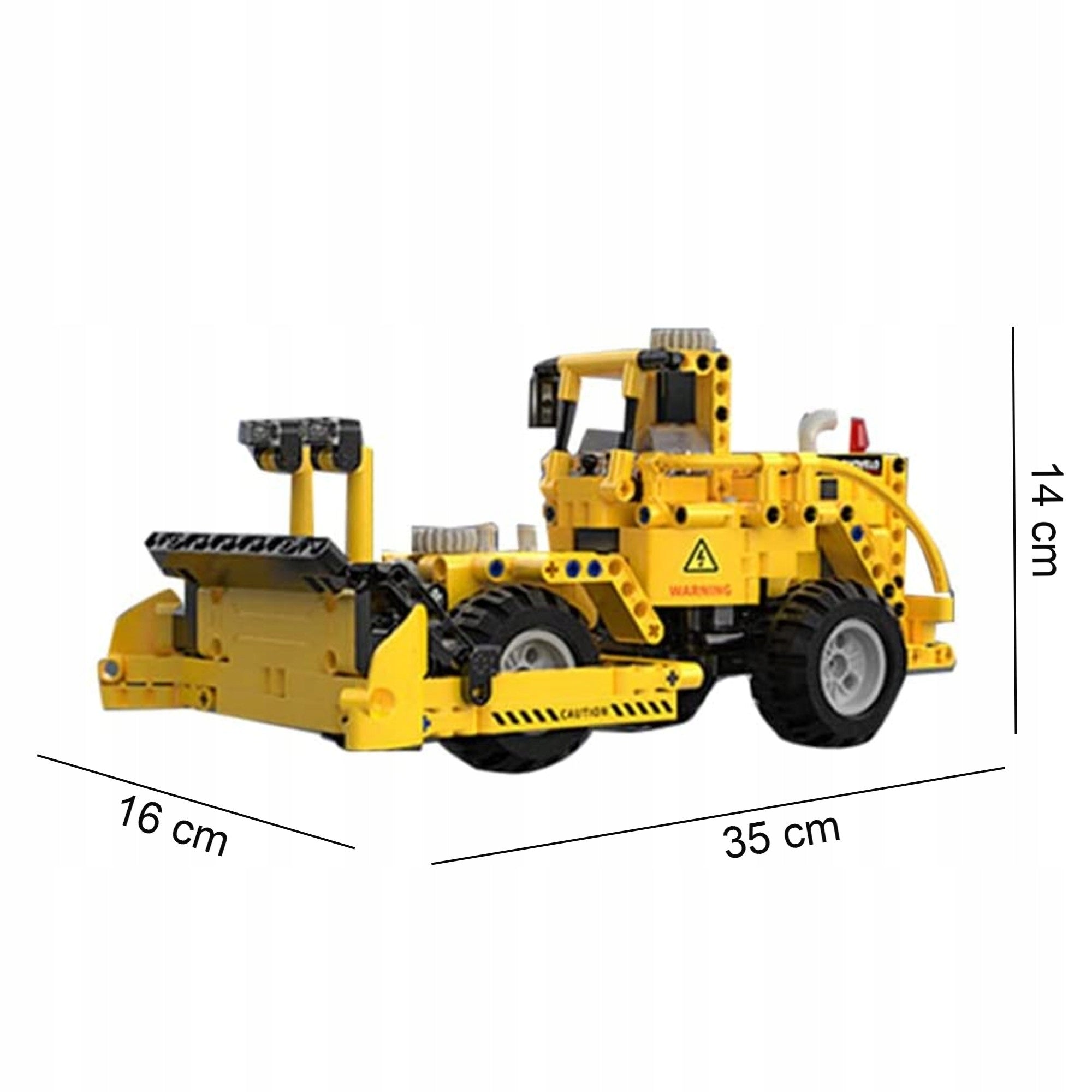 CADA KONSTRUKCINIAI BLOKELIAI STATYBINIS TRANSPORTO MODELIS 2 IN 1 KROVĖJAS BULDOZERIS STUMTUVAS 693 ELEMENTAI