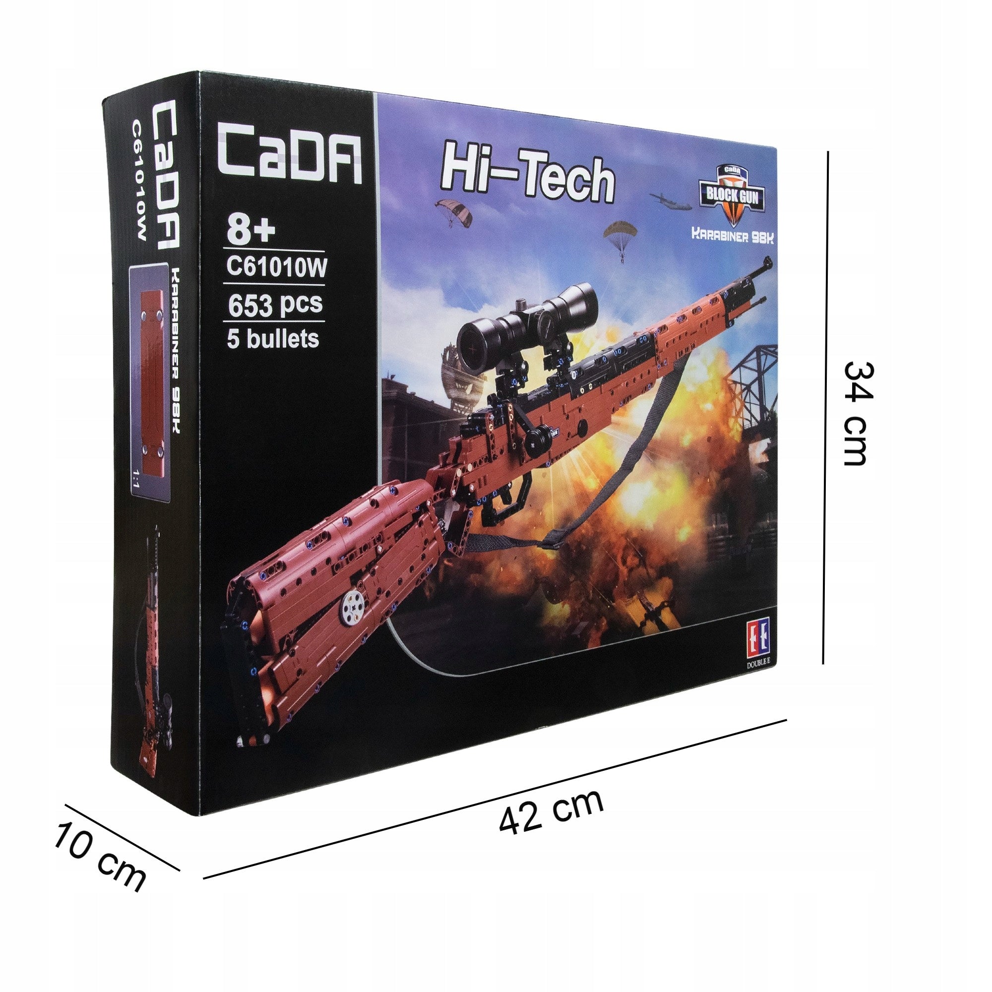 CADA Kaladėlių replika šautuvo 98K 653 detalės + šoviniai