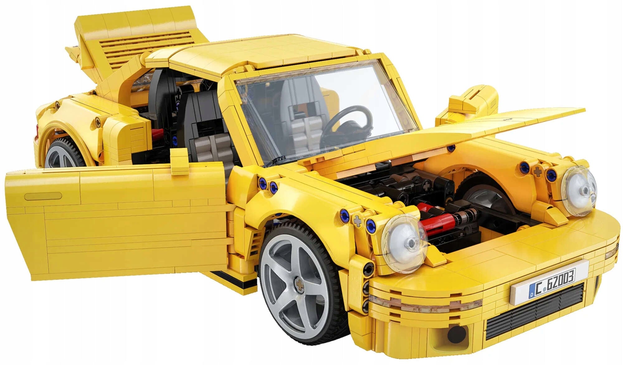 CADA Statybinės detalės Sportinis automobilis RUF CTR YELLOWBIRD 1515 detalių Skalė 1:8