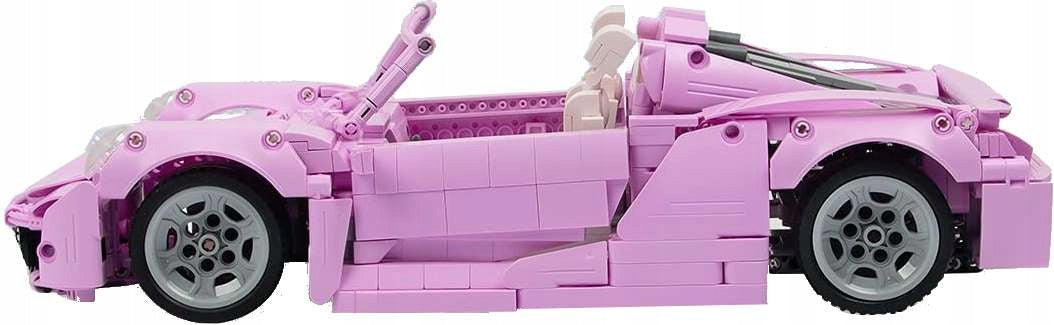 CADA konstruktoriaus automobilis kabrioletas rožinis 37 cm didelis auto kabrioletas transporto priemonė 1181 el.