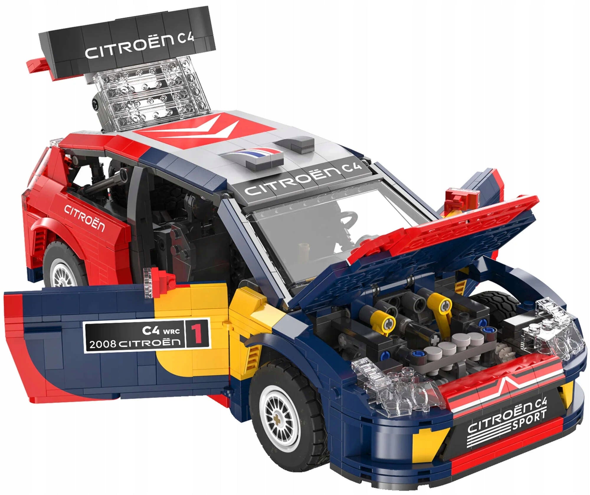 CADA KONSTRUKTORIUS AUTOMOBILIO MODELIS CITROEN C4 WRC 2008 1569 ELEMENTŲ