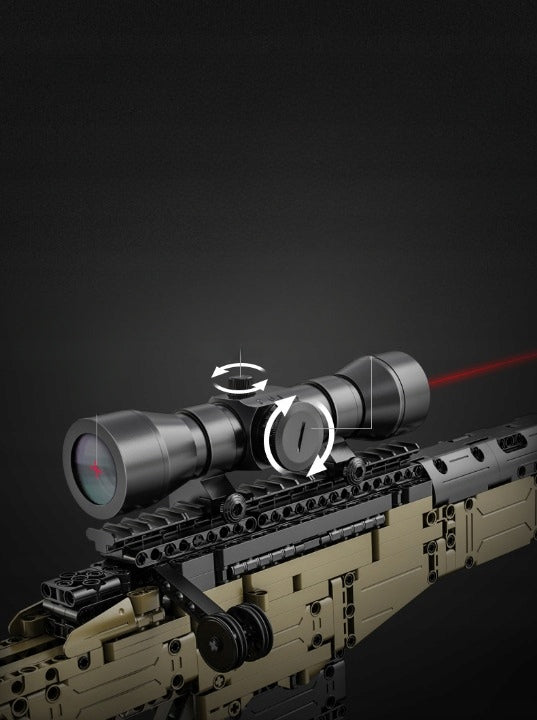 CADA Konstruktorius Šaudantis Snaiperinis Šautuvas 978 El. AWP + Minkšti Šaudmenys