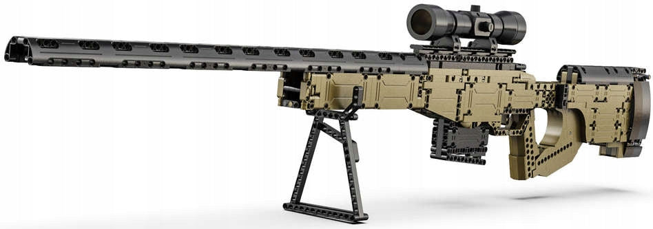 CADA Konstruktorius Šaudantis Snaiperinis Šautuvas 978 El. AWP + Minkšti Šaudmenys