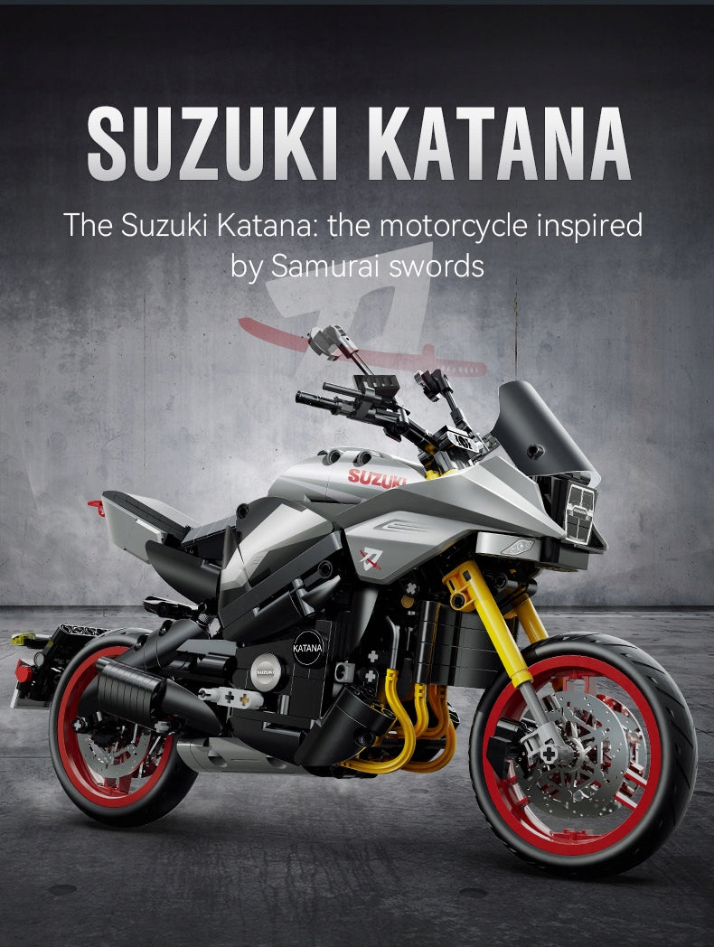 CADA Konstruktorius SUZUKI KATANA Motoras Motociklas Samurajus 1104 Detalės Dovanai