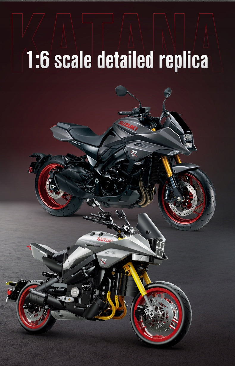 CADA Konstruktorius SUZUKI KATANA Motoras Motociklas Samurajus 1104 Detalės Dovanai