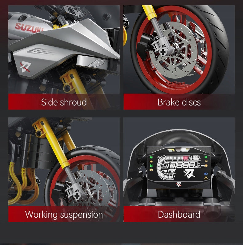 CADA Konstruktorius SUZUKI KATANA Motoras Motociklas Samurajus 1104 Detalės Dovanai