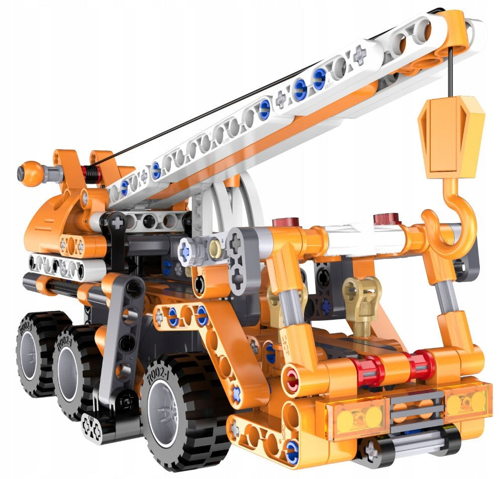 CADA TECHNIC STATYBINIAI BLOKELIAI SUNVEŽIMIS KRANAS 2IN1 ATGAL TRAUKIAMAS MECHANIZMAS DOVANAI