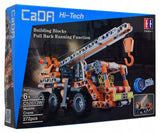 CADA TECHNIC STATYBINIAI BLOKELIAI SUNVEŽIMIS KRANAS 2IN1 ATGAL TRAUKIAMAS MECHANIZMAS DOVANAI