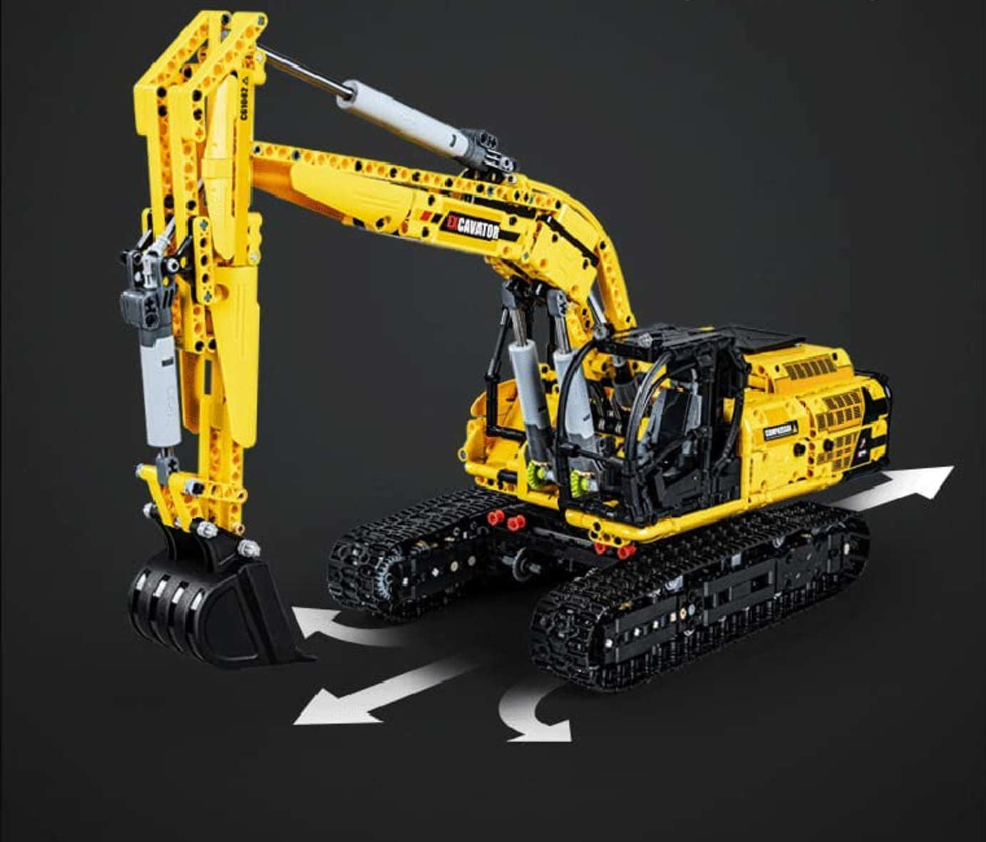 CaDA RADIOWALDOMAS DIDELIS EKSKAVATORIUS STATYBŲ TRANSPORTAS SU VARIKLIU 1702 EL