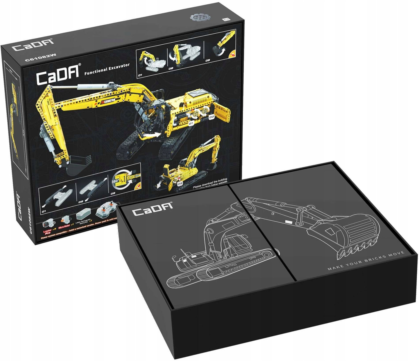 CaDA RADIOWALDOMAS DIDELIS EKSKAVATORIUS STATYBŲ TRANSPORTAS SU VARIKLIU 1702 EL