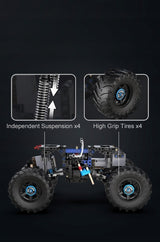 CaDA statybiniai blokeliai, nuotoliniu būdu valdomas amerikietiškas MONSTER TRUCK, 4x4, 699 el., LED