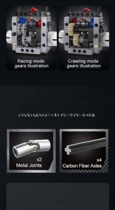 CaDA statybiniai blokeliai, nuotoliniu būdu valdomas amerikietiškas MONSTER TRUCK, 4x4, 699 el., LED