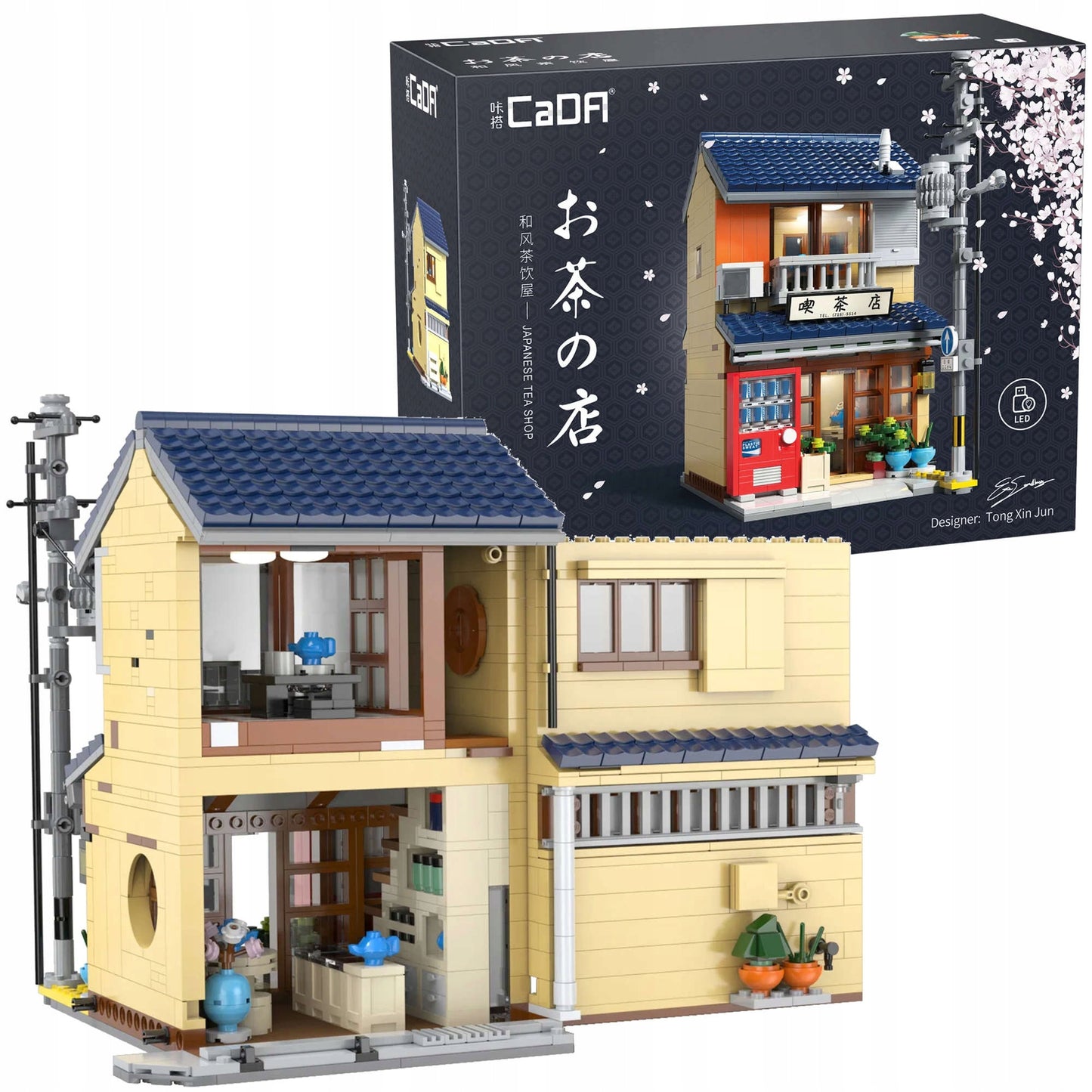 CADA Rinkinys: Japoniška arbatinė, 1120 elementų, su LED