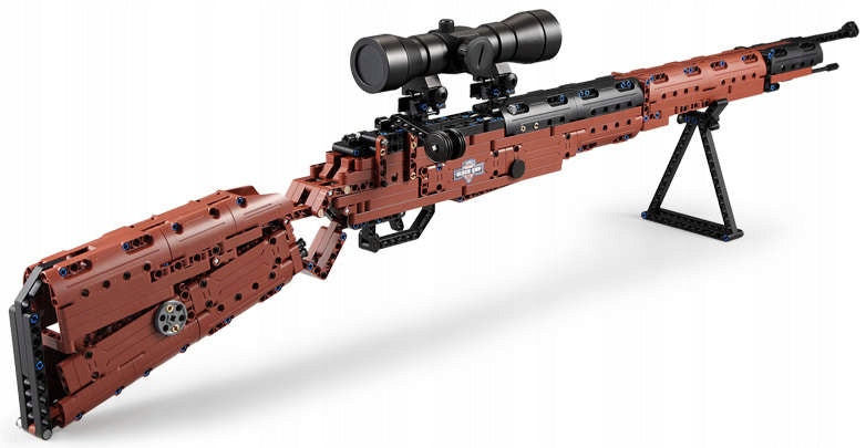 CADA Blokelių rinkinys Šautuvas 98K Didelis 653 elementai + putplasčio šoviniai