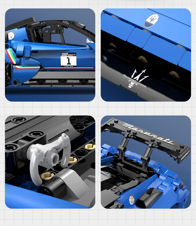 CADA MASERATI GT2 TRINKELIŲ RINKINYS NUOTOLINIU BŪDU VALDOMAS RC AUTOMOBILIS 549 ELEMENTAI