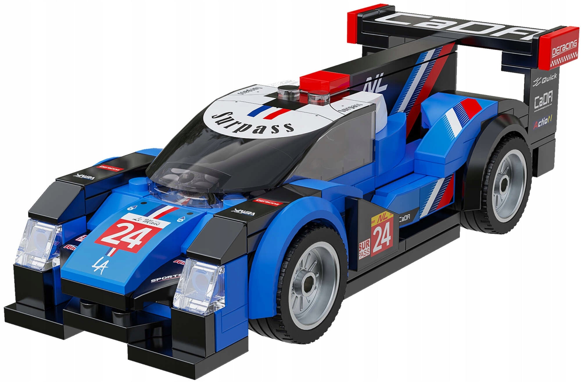 CaDA Rinkinys 4 sportinių lenktyninių mašinėlių 614 detalių 4-in-1