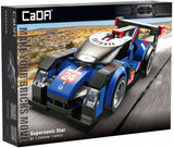 CaDA Rinkinys 4 sportinių lenktyninių mašinėlių 614 detalių 4-in-1